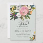 Painted Floral Surprise Party Invitation (Front)