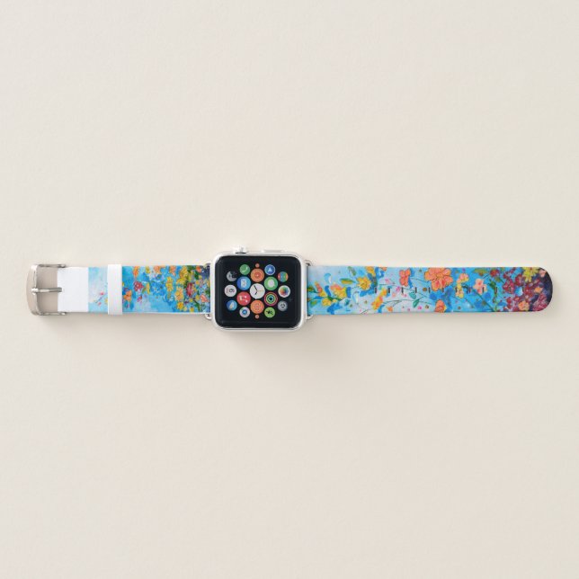 painted floral watch band (Front)