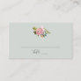 Painted Floral Wedding Place Card