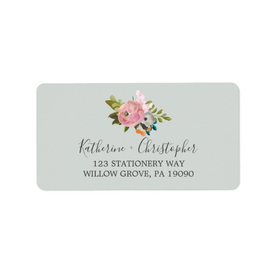 Painted Floral Wedding RSVP Address Labels | Zazzle.com