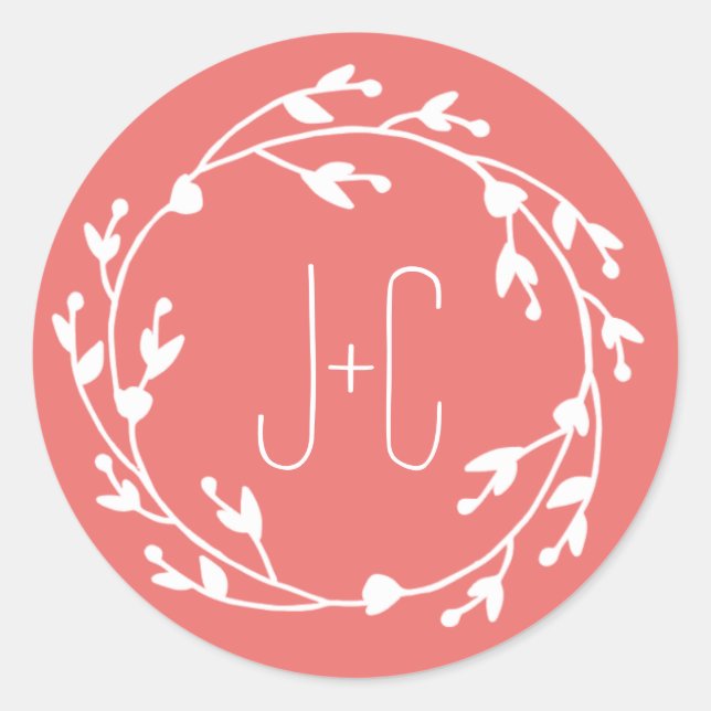 Painted Florals Favor Sticker (Front)