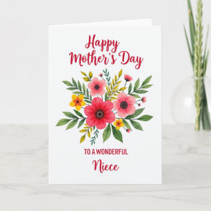 Painted Flower Mothers Card