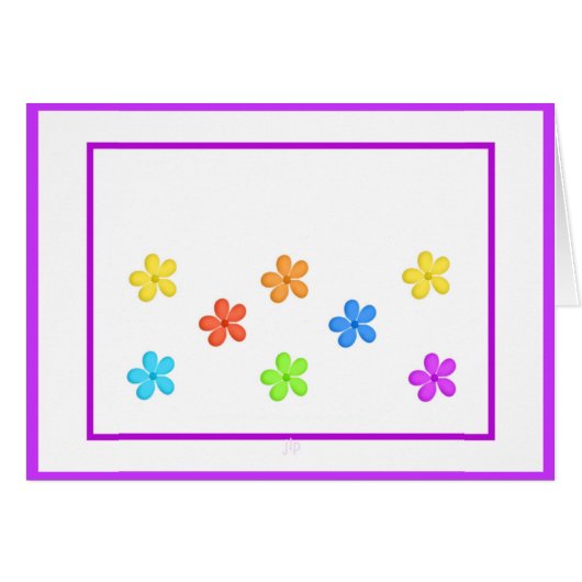 Painted Flowers Cards (Front Horizontal)