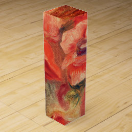 Painted Flowers Elegant Wine Gift Box