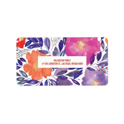 painted flowers label