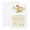 Painted flowers modern casual wedding invitation