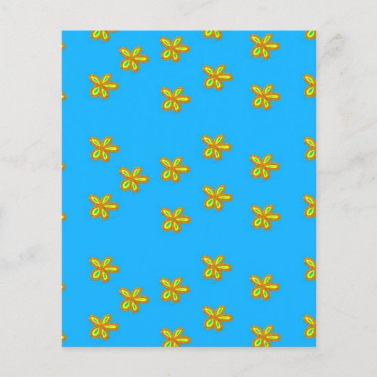 painted flowers on blue (Front)
