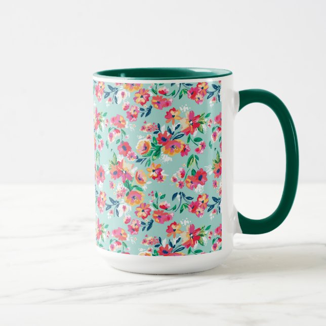 Painted Flowers Pattern Mug (Right)