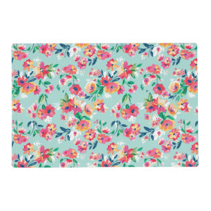 Painted Flowers Pattern Placemat