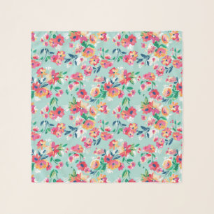 Painted Flowers Pattern Scarf