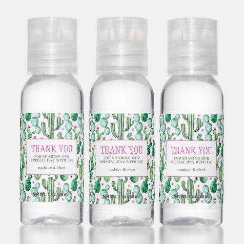 Painted Flowers Pattern Wedding Favor Hand Sanitiz Hand Sanitizer