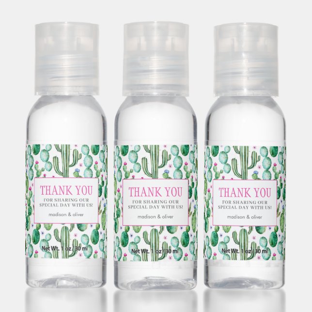 Painted Flowers Pattern Wedding Favor Hand Sanitiz Hand Sanitizer (Set)