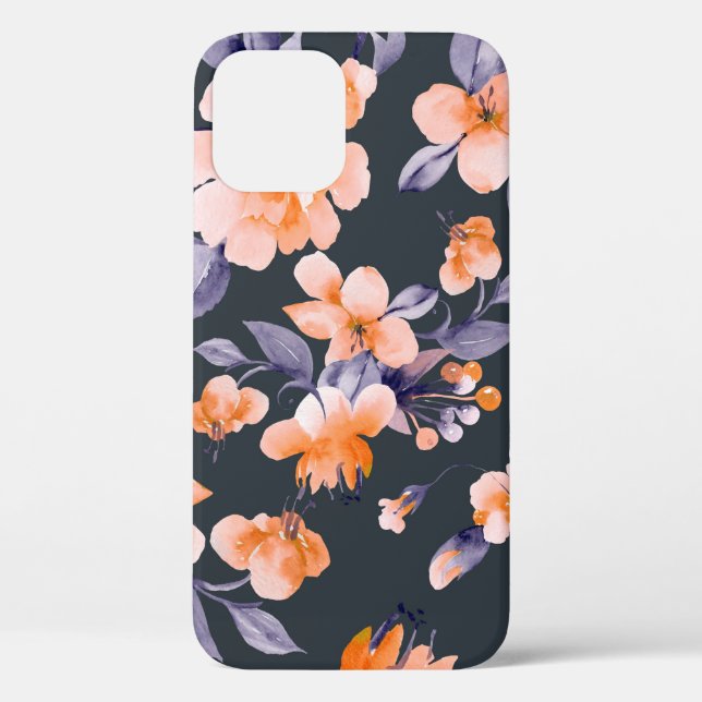 Painted flowers seamless background illustration Case-Mate iPhone case (Back)