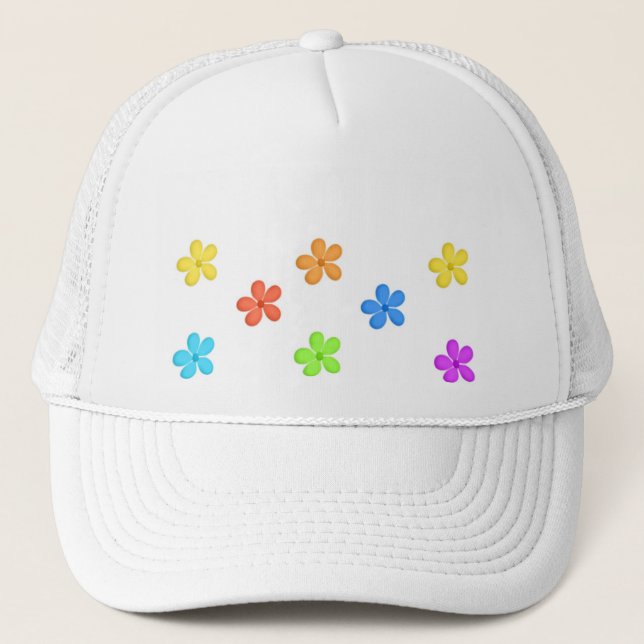 Painted Flowers Trucker Hat (Front)