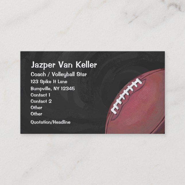 Painted Football Business Card (Front)