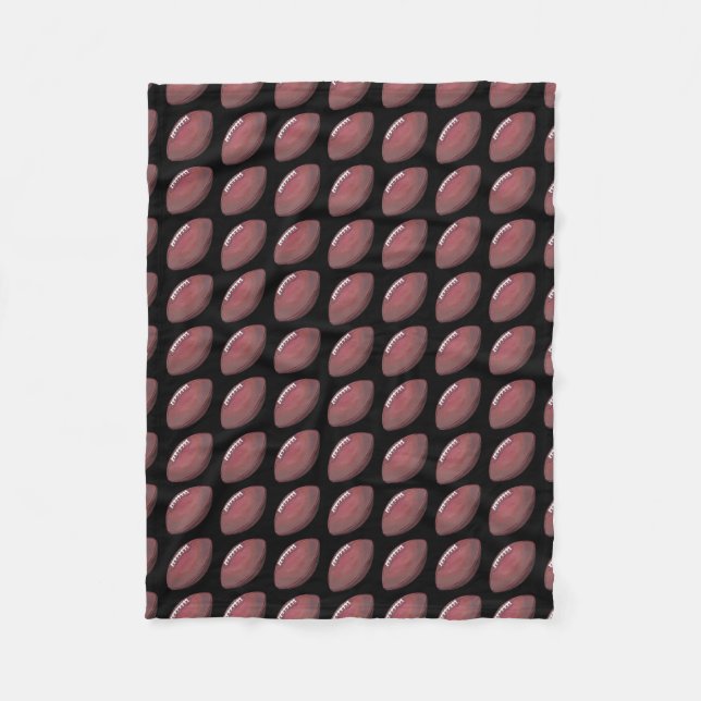 Painted Football Pattern Fleece Blanket (Front)
