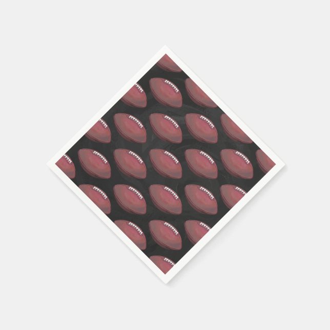 Painted Football Pattern Napkins (Corner)