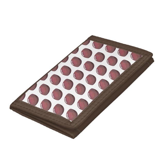 Painted Football Pattern Trifold Wallet (Bottom)