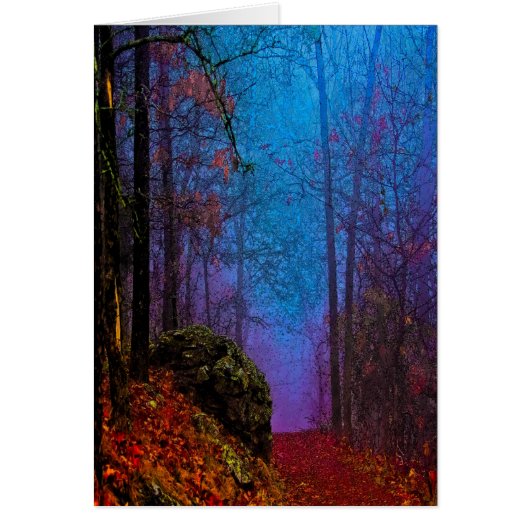 Painted Forest Autumn Purple Fog Cards (Front)