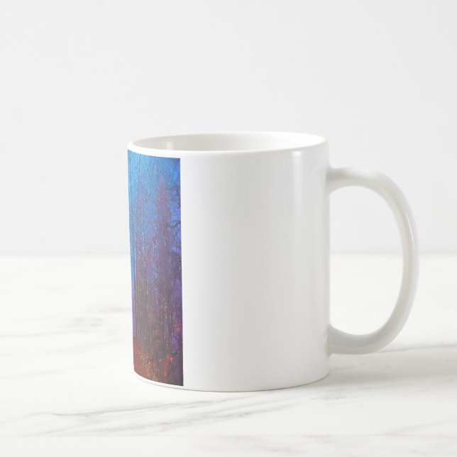 Painted Forest Autumn Purple Fog Coffee Mug (Right)