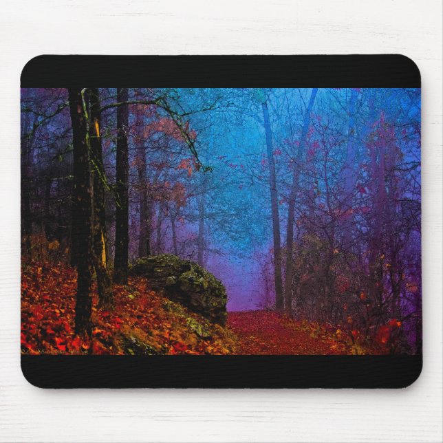Painted Forest Autumn Purple Fog Mouse Pad (Front)