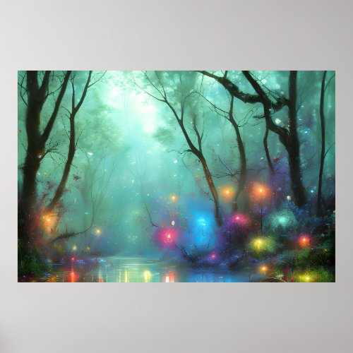  Painted Forest Colorful Wall Art Print