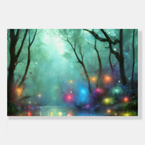 Painted Forest Colorful Wall Art Print Foam Board