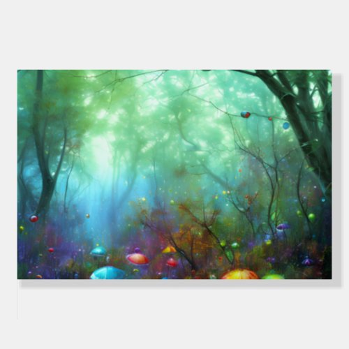  Painted Forest Colorful Wall Art Print Foam Board