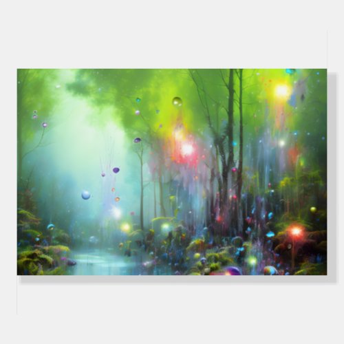  Painted Forest Colorful Wall Art Print Foam Board