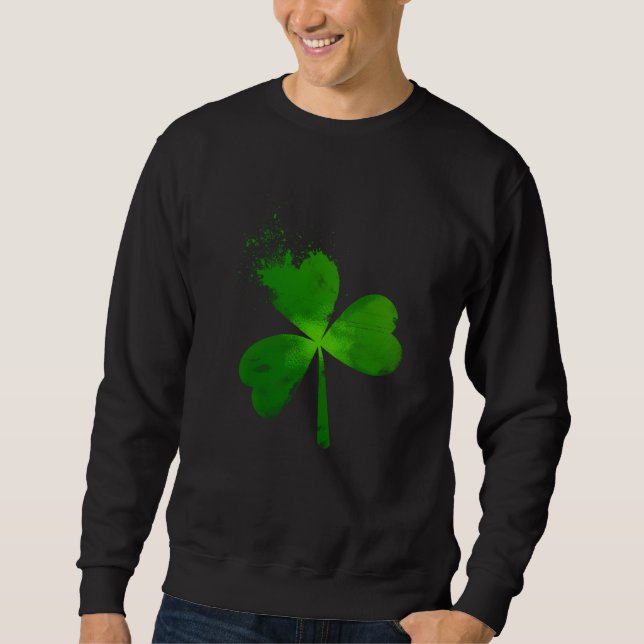 Painted Four Leaf Clover Splash Sweatshirt (Front)