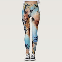 "Painted Fragment of Blue Sky", Woman's Leggings