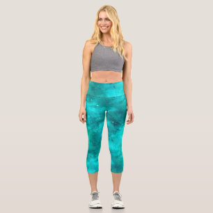 Painted Galaxy Series Design 16 Tissue Paper Capri Leggings