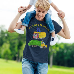 Painted Garbage Trucks Trash Bash Party Custom T-Shirt