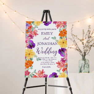 Painted garden wildflowers photo script  foam board
