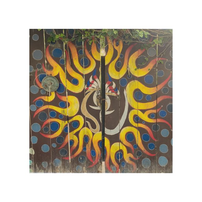 Painted Gate Wood Wall Art (Front)