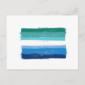 PAINTED GAY MALE PRIDE - Azure Postcard