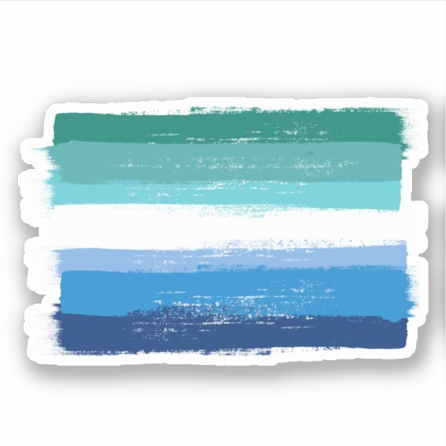 PAINTED GAY MALE PRIDE - Azure Sticker (Front)