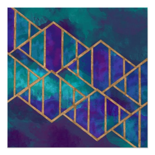 Painted Geometric Poster