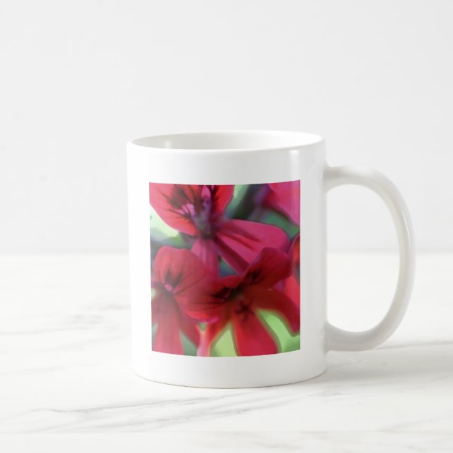 Painted Geraniums Coffee Mug (Right)