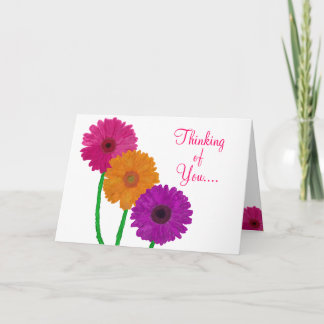 Painted Gerbera Daisies Card