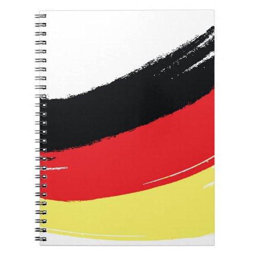 Painted german flag notebook