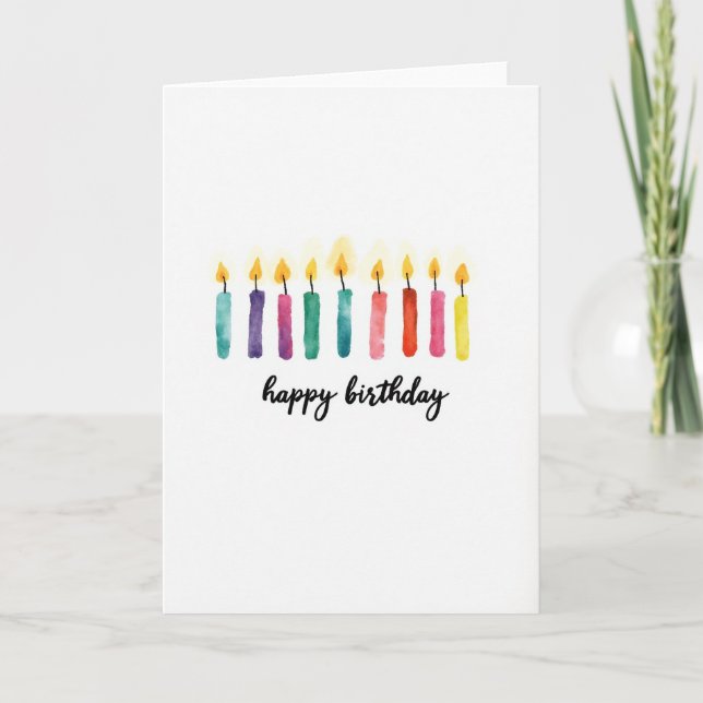 Painted Glow Birthday Card (Front)