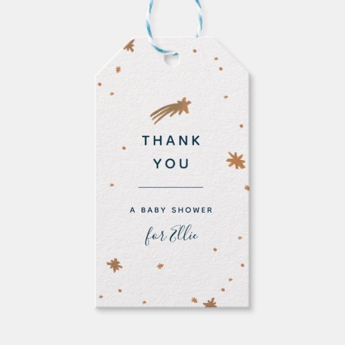Painted Gold Stars Baby Shower Favor Gift Tags