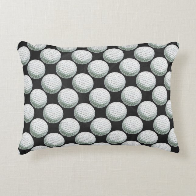 Painted Golf Ball Pattern Accent Pillow (Front)