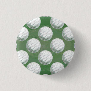 Painted Golf Ball Pattern Button
