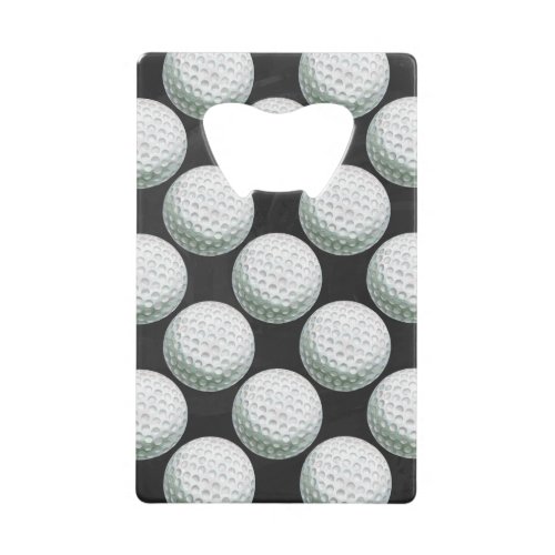 Painted Golf Ball Pattern Credit Card Bottle Opener