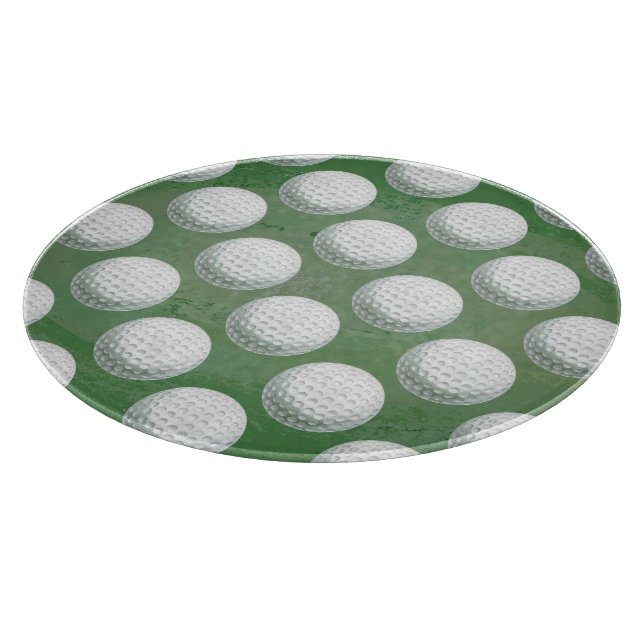 Painted Golf Ball Pattern Cutting Board (Corner)