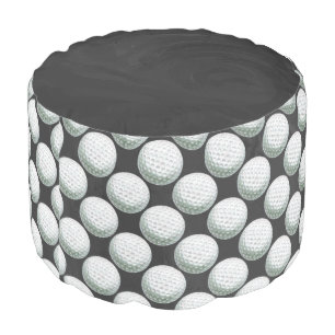 Painted Golf Ball Pattern Pouf