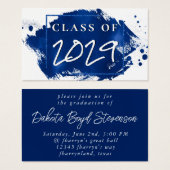 Painted Grad | Blue Splatter Announcement (Front & Back)