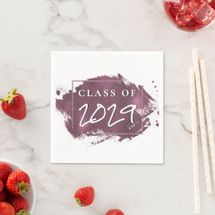 Painted Grad   Mauve Pink Splatter Brushstroke Napkins